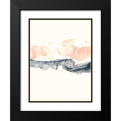 Blush Divide I Black Modern Wood Framed Art Print with Double Matting by Harper, Ethan