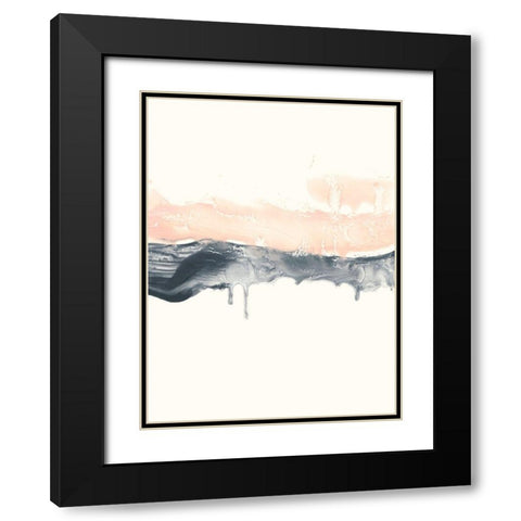 Blush Divide II Black Modern Wood Framed Art Print with Double Matting by Harper, Ethan
