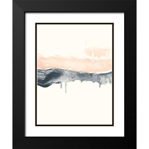 Blush Divide II Black Modern Wood Framed Art Print with Double Matting by Harper, Ethan
