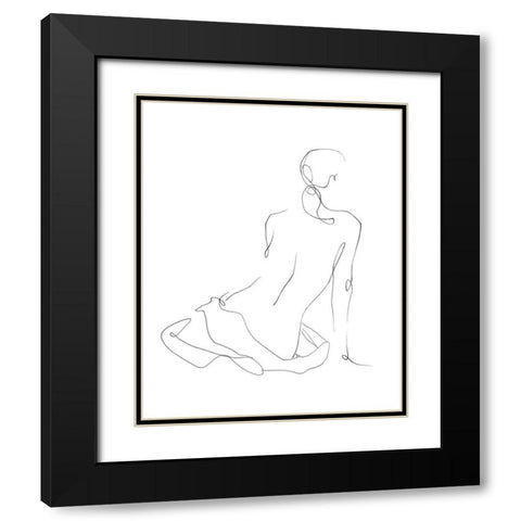 Gestural Contour I Black Modern Wood Framed Art Print with Double Matting by Harper, Ethan