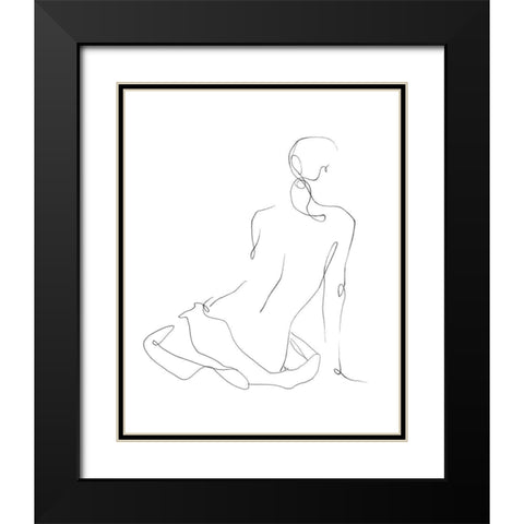 Gestural Contour I Black Modern Wood Framed Art Print with Double Matting by Harper, Ethan