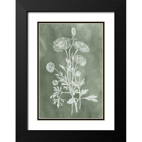 Sage Impressions I Black Modern Wood Framed Art Print with Double Matting by Vision Studio