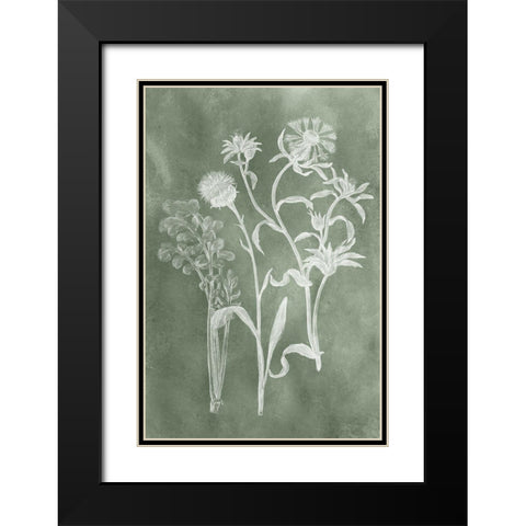 Sage Impressions II Black Modern Wood Framed Art Print with Double Matting by Vision Studio