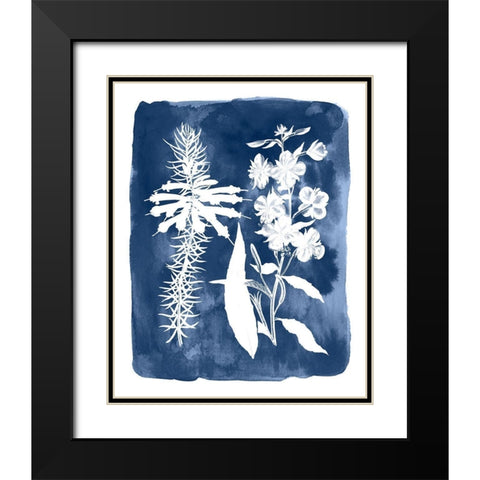 Botanical Inverse I Black Modern Wood Framed Art Print with Double Matting by Vision Studio