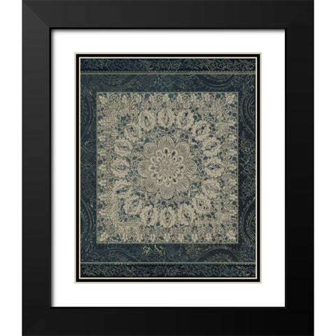 Market Batik I Black Modern Wood Framed Art Print with Double Matting by Zarris, Chariklia