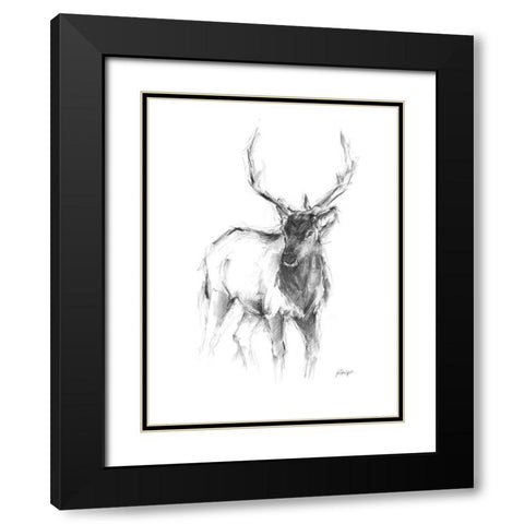 Western Animal Sketch II Black Modern Wood Framed Art Print with Double Matting by Harper, Ethan