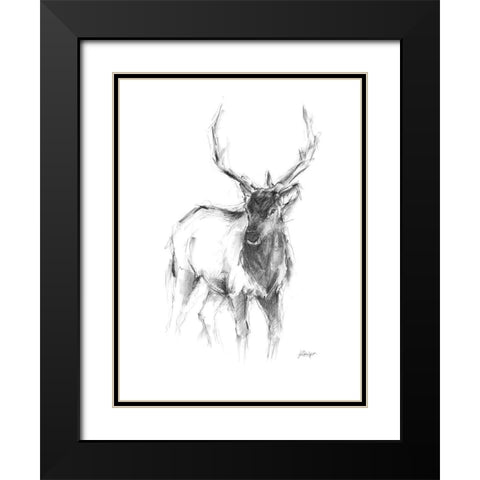 Western Animal Sketch II Black Modern Wood Framed Art Print with Double Matting by Harper, Ethan