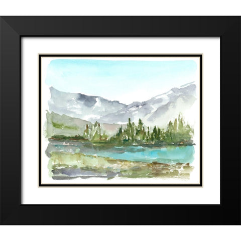 Plein Air Reservoir II Black Modern Wood Framed Art Print with Double Matting by Harper, Ethan