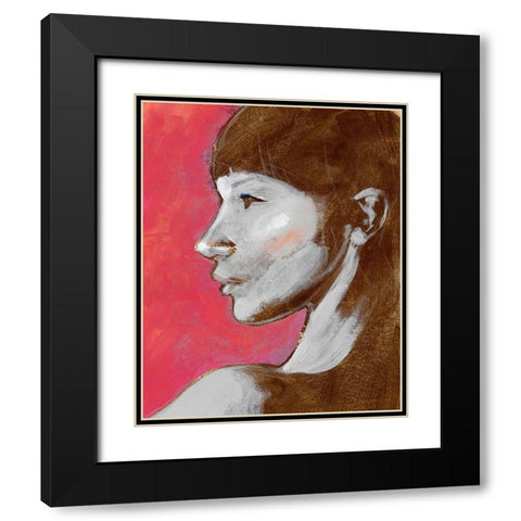 Fem Portrait II Black Modern Wood Framed Art Print with Double Matting by Parker, Jennifer Paxton