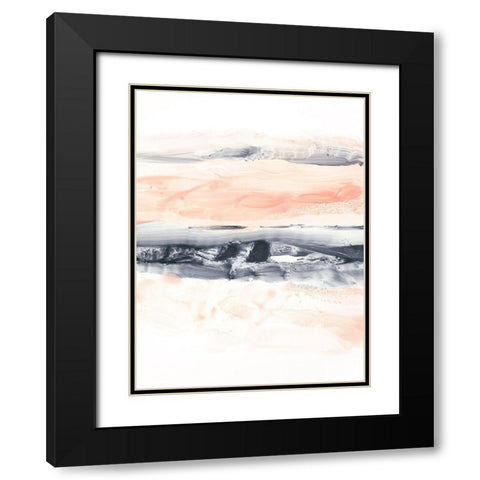 Blush Sunset I Black Modern Wood Framed Art Print with Double Matting by Harper, Ethan
