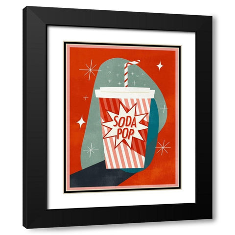 Retro Refreshments II Black Modern Wood Framed Art Print with Double Matting by Borges, Victoria