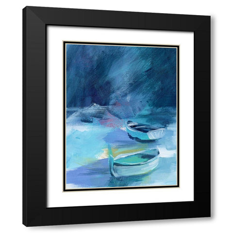 Cove Boats II Black Modern Wood Framed Art Print with Double Matting by Parker, Jennifer Paxton