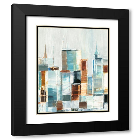 City Colors I Black Modern Wood Framed Art Print with Double Matting by Harper, Ethan
