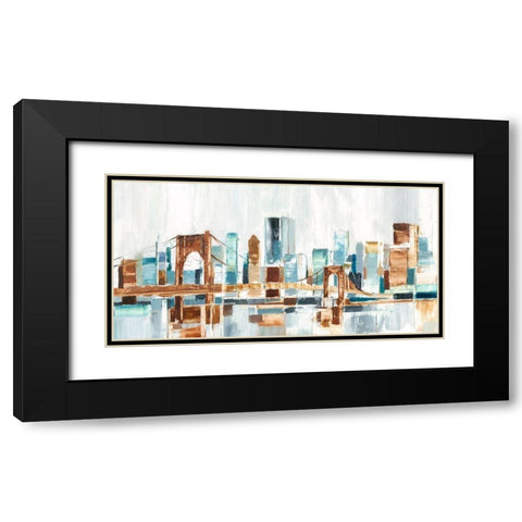 City Colors III Black Modern Wood Framed Art Print with Double Matting by Harper, Ethan