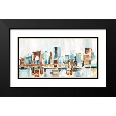 City Colors III Black Modern Wood Framed Art Print with Double Matting by Harper, Ethan