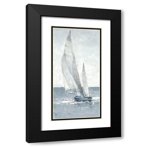 Grey Seas I Black Modern Wood Framed Art Print with Double Matting by Harper, Ethan