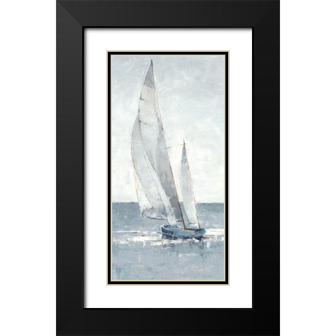 Grey Seas I Black Modern Wood Framed Art Print with Double Matting by Harper, Ethan