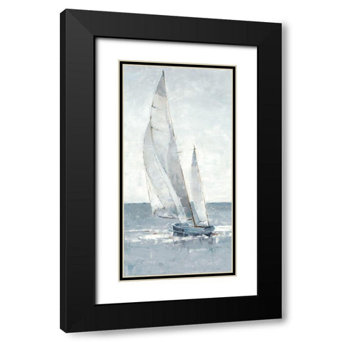 Grey Seas I Black Modern Wood Framed Art Print with Double Matting by Harper, Ethan