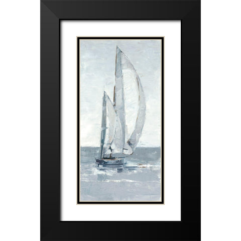 Grey Seas II Black Modern Wood Framed Art Print with Double Matting by Harper, Ethan