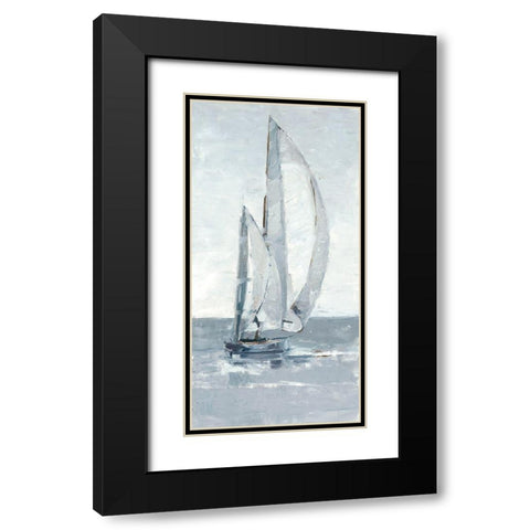 Grey Seas II Black Modern Wood Framed Art Print with Double Matting by Harper, Ethan