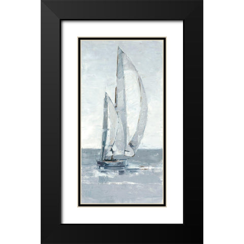 Grey Seas II Black Modern Wood Framed Art Print with Double Matting by Harper, Ethan