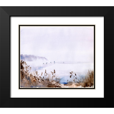 Sea Oats Mist I Black Modern Wood Framed Art Print with Double Matting by Parker, Jennifer Paxton