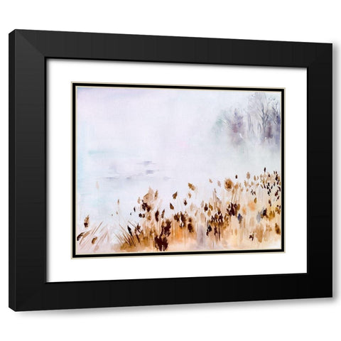 Sea Oats Mist II Black Modern Wood Framed Art Print with Double Matting by Parker, Jennifer Paxton