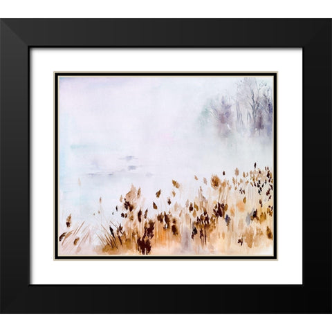Sea Oats Mist II Black Modern Wood Framed Art Print with Double Matting by Parker, Jennifer Paxton