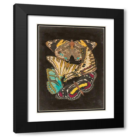 Winged Patterns I Black Modern Wood Framed Art Print with Double Matting by Seguy, Eugene