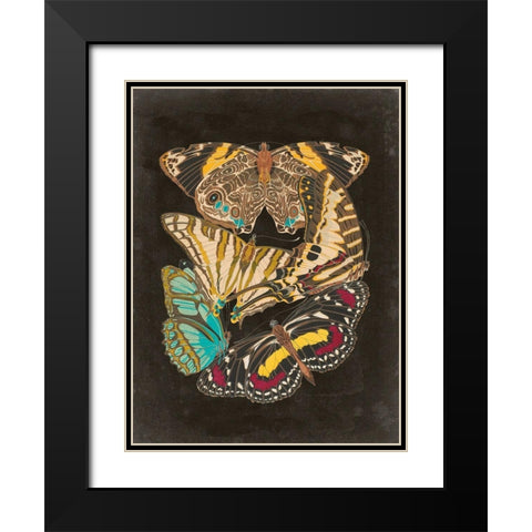 Winged Patterns I Black Modern Wood Framed Art Print with Double Matting by Seguy, Eugene