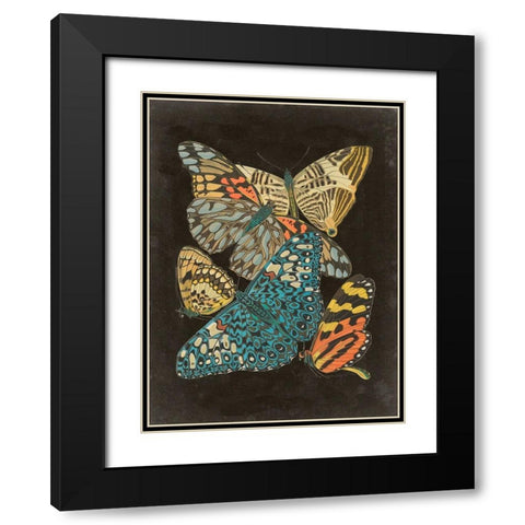 Winged Patterns II Black Modern Wood Framed Art Print with Double Matting by Seguy, Eugene