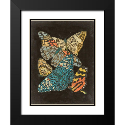 Winged Patterns II Black Modern Wood Framed Art Print with Double Matting by Seguy, Eugene