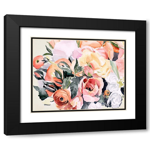 Autumn Bouquet II Black Modern Wood Framed Art Print with Double Matting by Parker, Jennifer Paxton