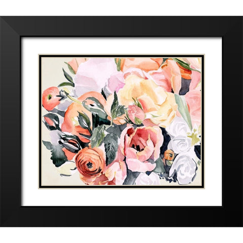 Autumn Bouquet II Black Modern Wood Framed Art Print with Double Matting by Parker, Jennifer Paxton