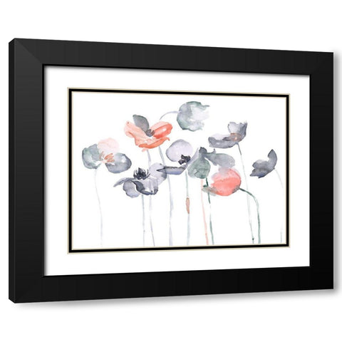 Poppy Haze I Black Modern Wood Framed Art Print with Double Matting by Parker, Jennifer Paxton