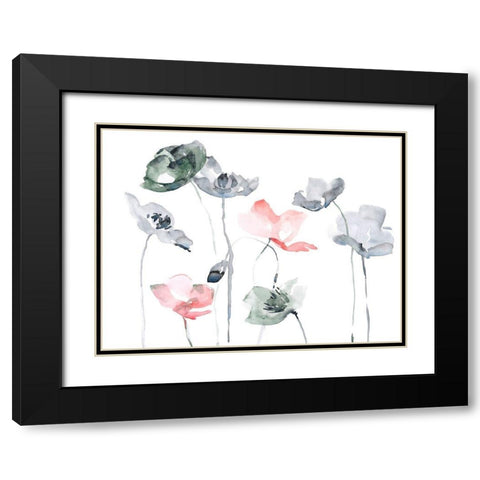 Poppy Haze II Black Modern Wood Framed Art Print with Double Matting by Parker, Jennifer Paxton