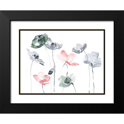 Poppy Haze II Black Modern Wood Framed Art Print with Double Matting by Parker, Jennifer Paxton