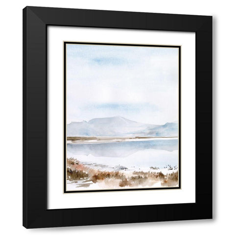 Salt Lake Reflections II Black Modern Wood Framed Art Print with Double Matting by Parker, Jennifer Paxton