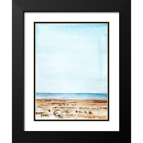 Scottish Ewes I Black Modern Wood Framed Art Print with Double Matting by Parker, Jennifer Paxton
