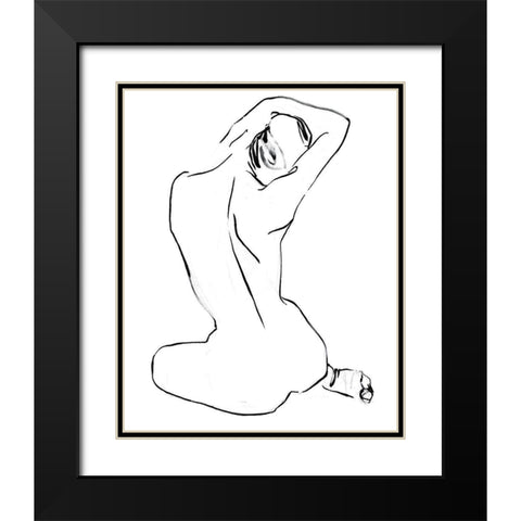 Fixing the Bun II Black Modern Wood Framed Art Print with Double Matting by Parker, Jennifer Paxton