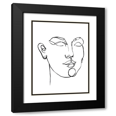 Linear Thoughts II Black Modern Wood Framed Art Print with Double Matting by Parker, Jennifer Paxton