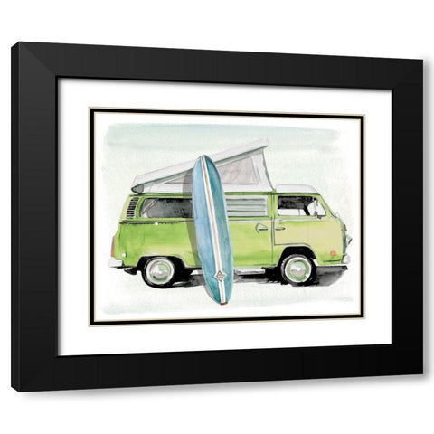 Surf Wagon I Black Modern Wood Framed Art Print with Double Matting by Parker, Jennifer Paxton