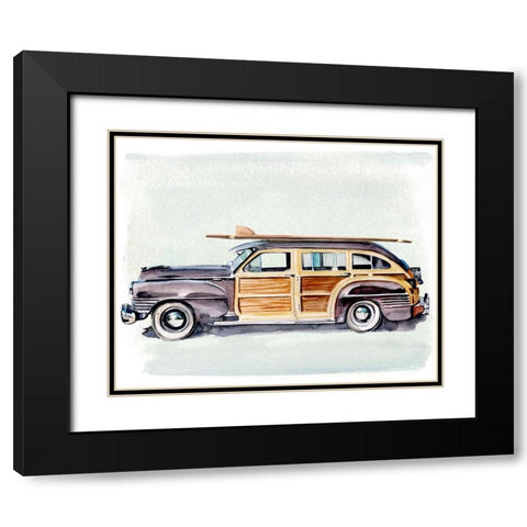 Surf Wagon II Black Modern Wood Framed Art Print with Double Matting by Parker, Jennifer Paxton
