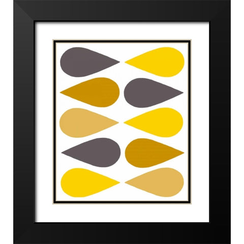 Raindrops I Black Modern Wood Framed Art Print with Double Matting by Zarris, Chariklia