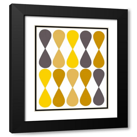 Raindrops IV Black Modern Wood Framed Art Print with Double Matting by Zarris, Chariklia