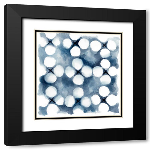 Indigo Study VI Black Modern Wood Framed Art Print with Double Matting by Zarris, Chariklia