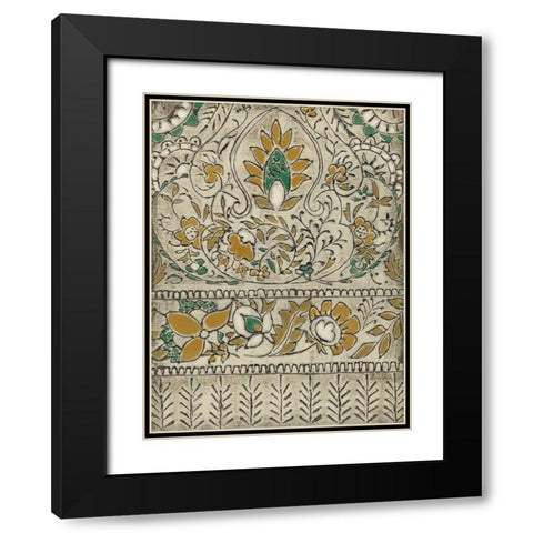 Earthenware Floral II Black Modern Wood Framed Art Print with Double Matting by Zarris, Chariklia