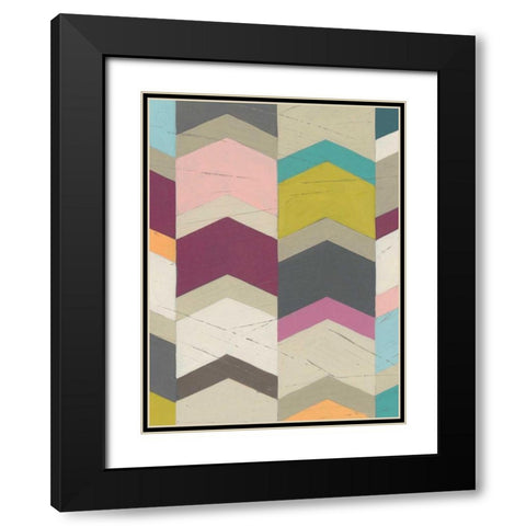 Confetti Prism II Black Modern Wood Framed Art Print with Double Matting by Vess, June Erica