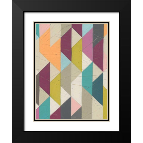 Confetti Prism IV Black Modern Wood Framed Art Print with Double Matting by Vess, June Erica