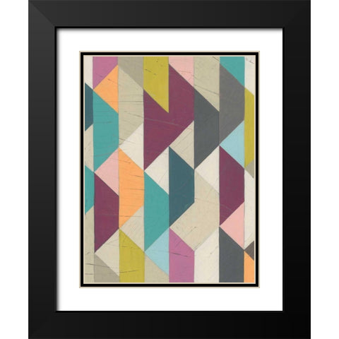 Confetti Prism V Black Modern Wood Framed Art Print with Double Matting by Vess, June Erica